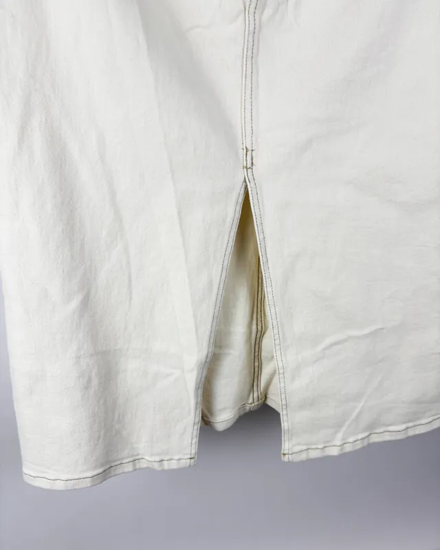 Pollera de jean crudo lemon