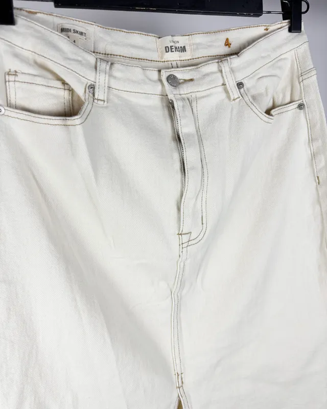 Pollera de jean crudo lemon