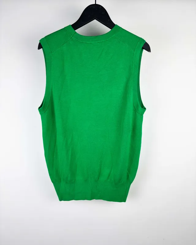 Chaleco tejido verde zara