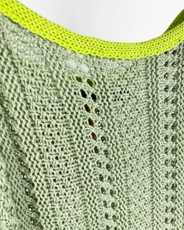 Vestido tejido verde hnad