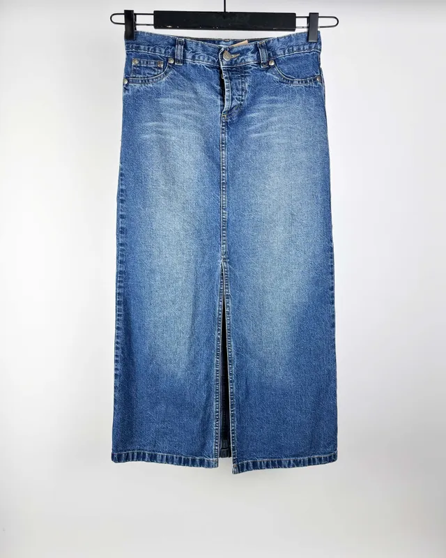 Pollera jean azul lemon