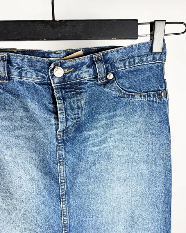 Pollera jean azul lemon