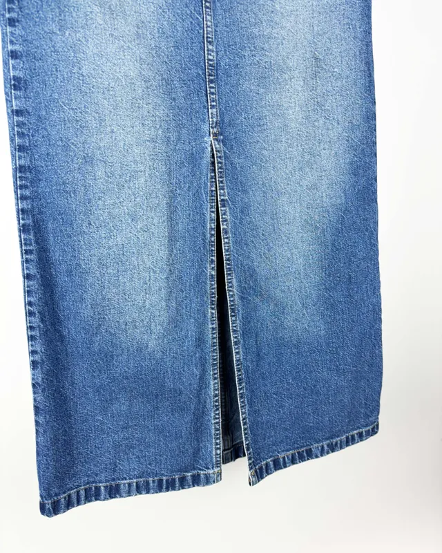 Pollera jean azul lemon