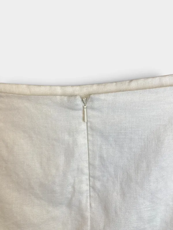 Pollera blanca mango