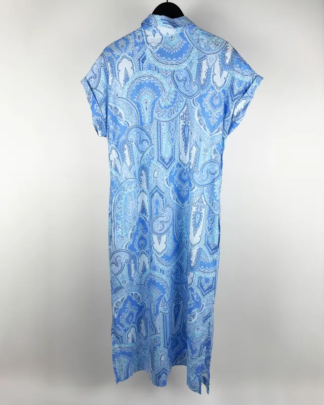 Vestido camisero celeste ralph lauren