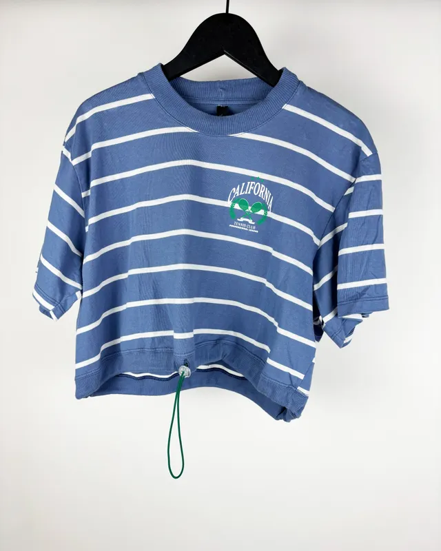 Remera rayada estampada bluesteel