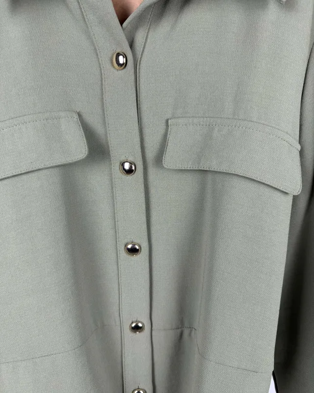 Chaqueta verde c/laso zara
