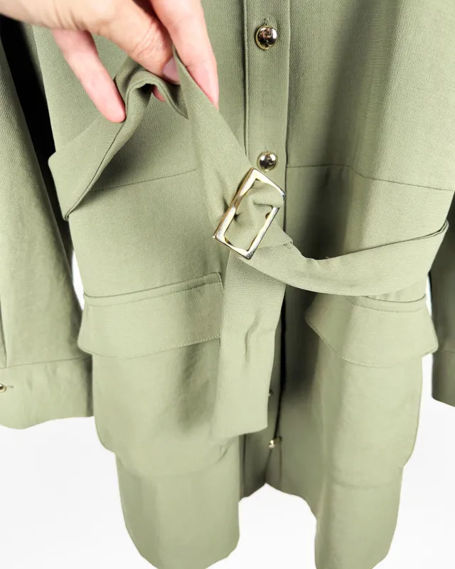 Chaqueta verde c/laso zara