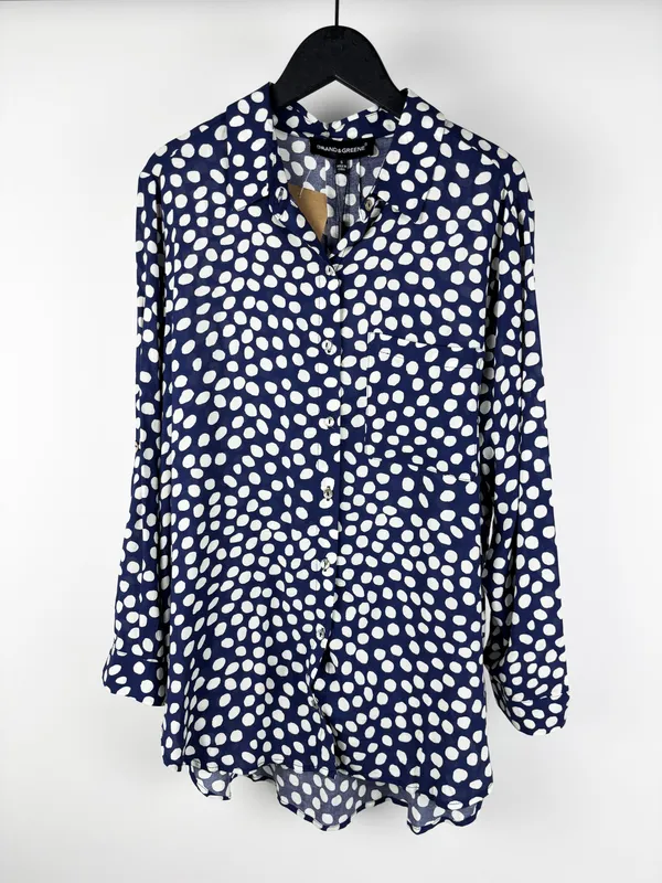 Camisa azul con lunares grand&greene