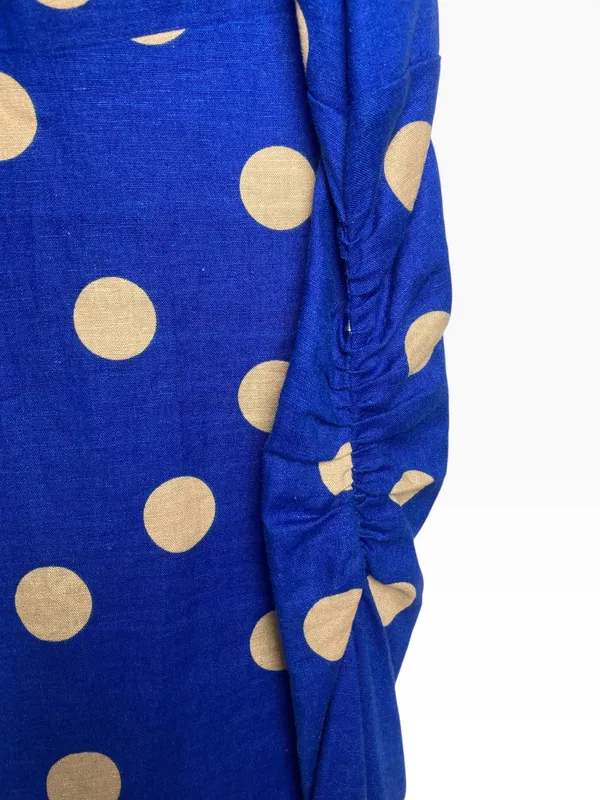 Vestido azul c/lunares zara
