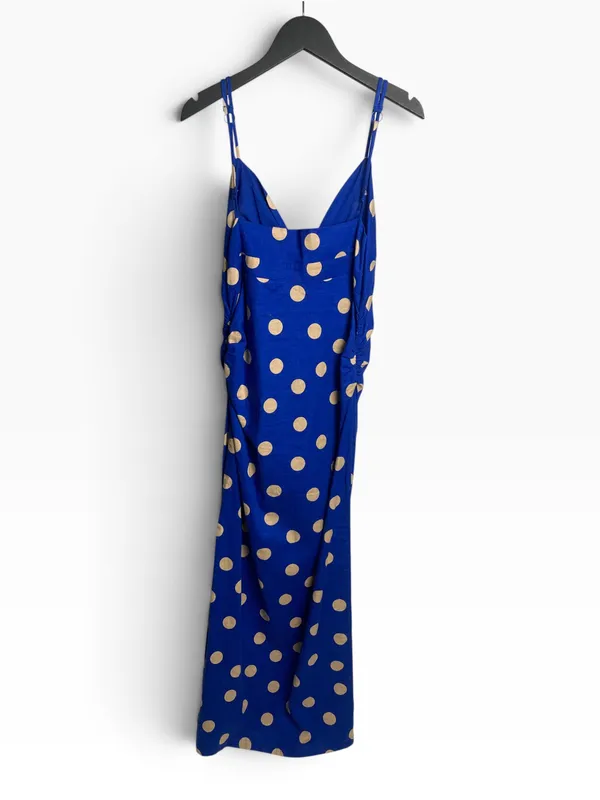 Vestido azul c/lunares zara