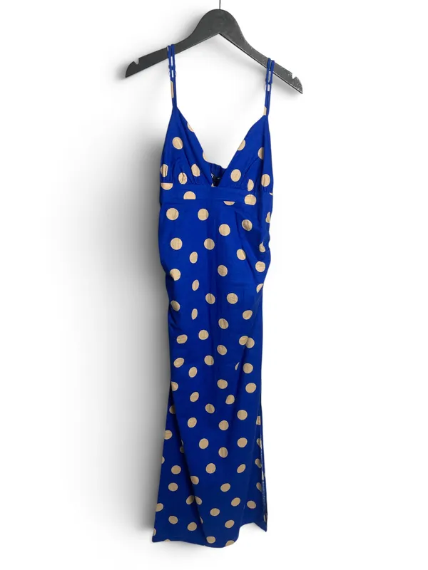 Vestido azul c/lunares zara