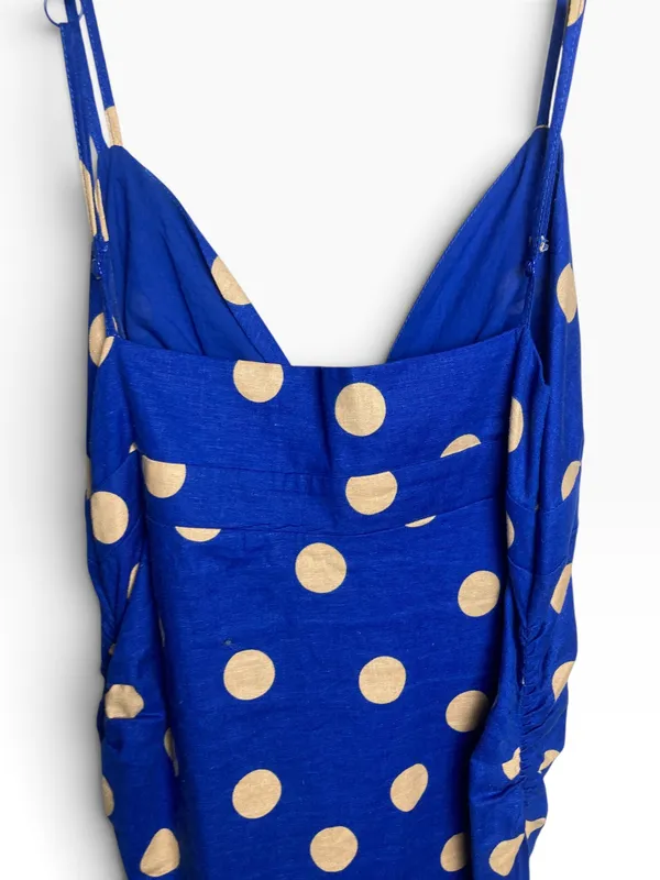 Vestido azul c/lunares zara