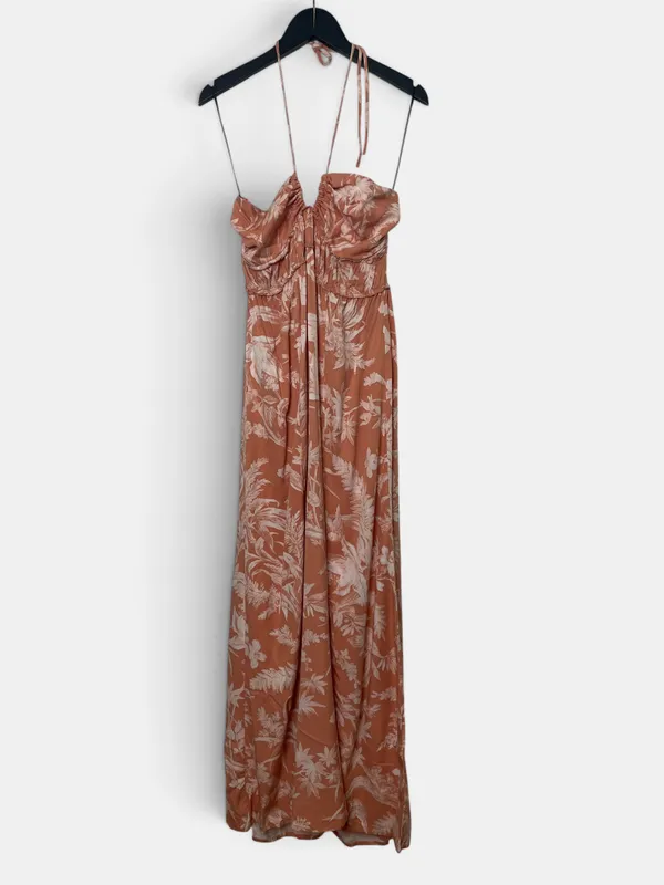 Vestido largo estampado h&m