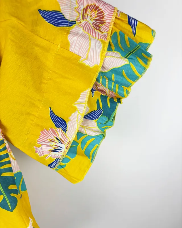 Camisa amarilla estampada lolita