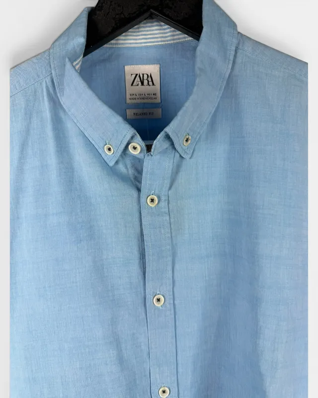 Camisa celeste ml zara