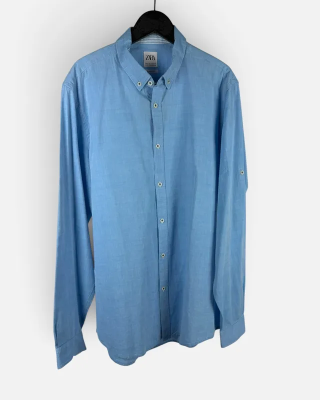 Camisa celeste ml zara