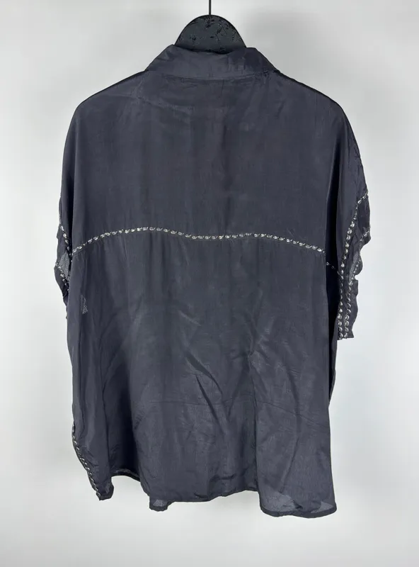 Blusa negra rapsodia