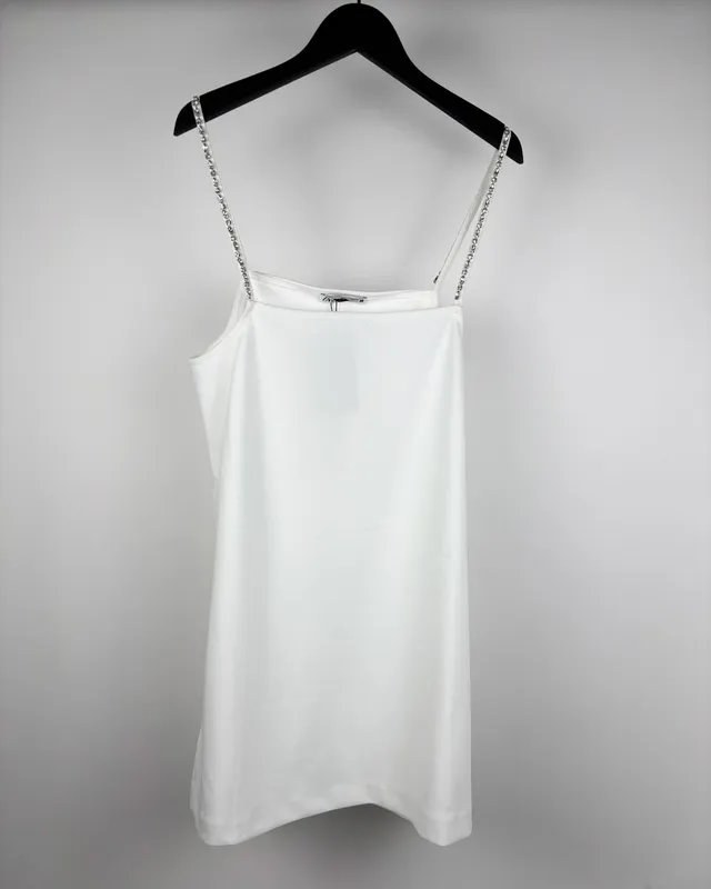Vestido blanco c/strass zara