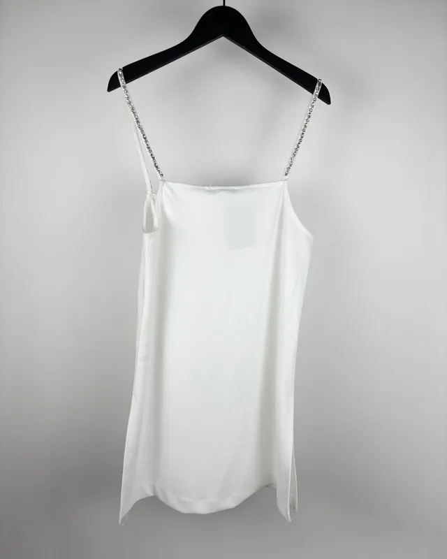 Vestido blanco c/strass zara