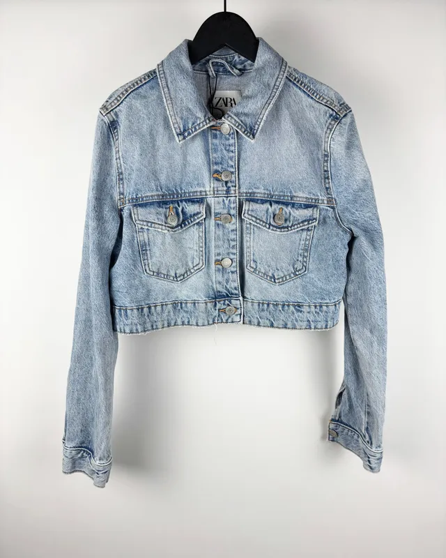 Campera corta de jean zara