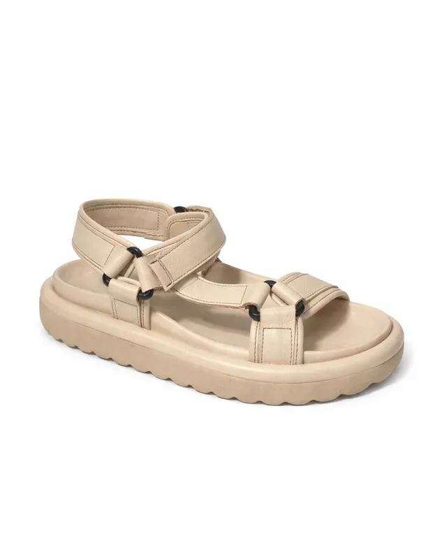 Sandalias bajas cuero rotunda