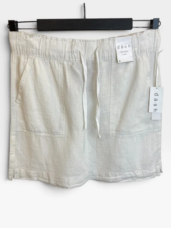 Pollera blanca lino dash