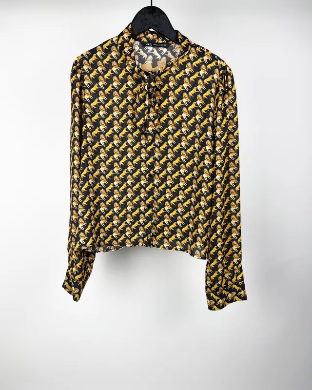 Camisa corta c/leones zara