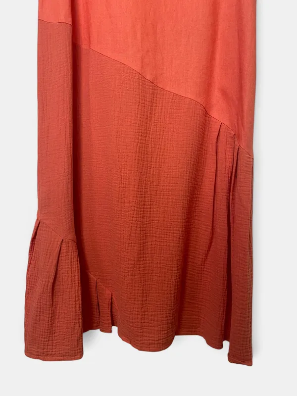 Vestido largo combinado margara shaw
