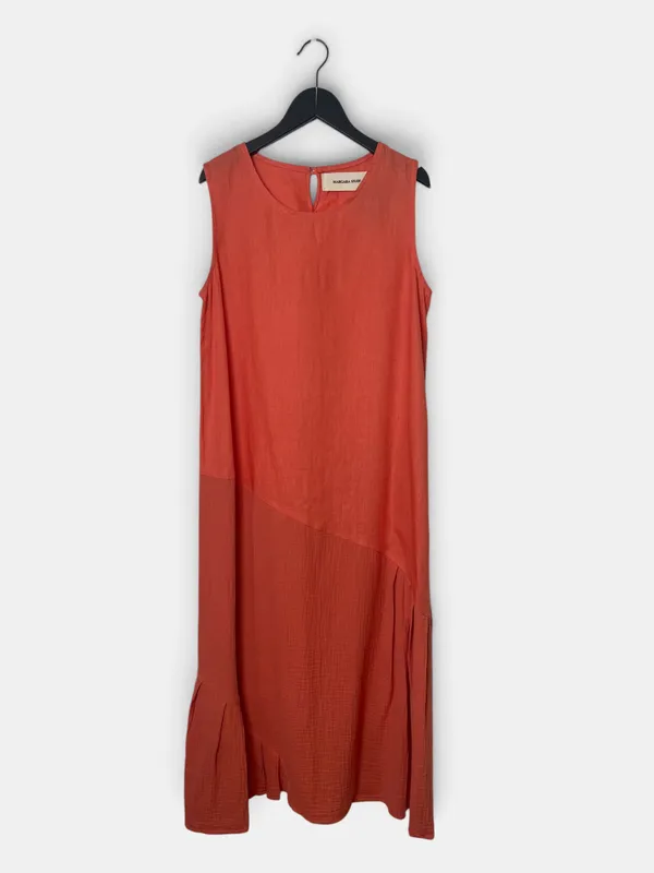 Vestido largo combinado margara shaw