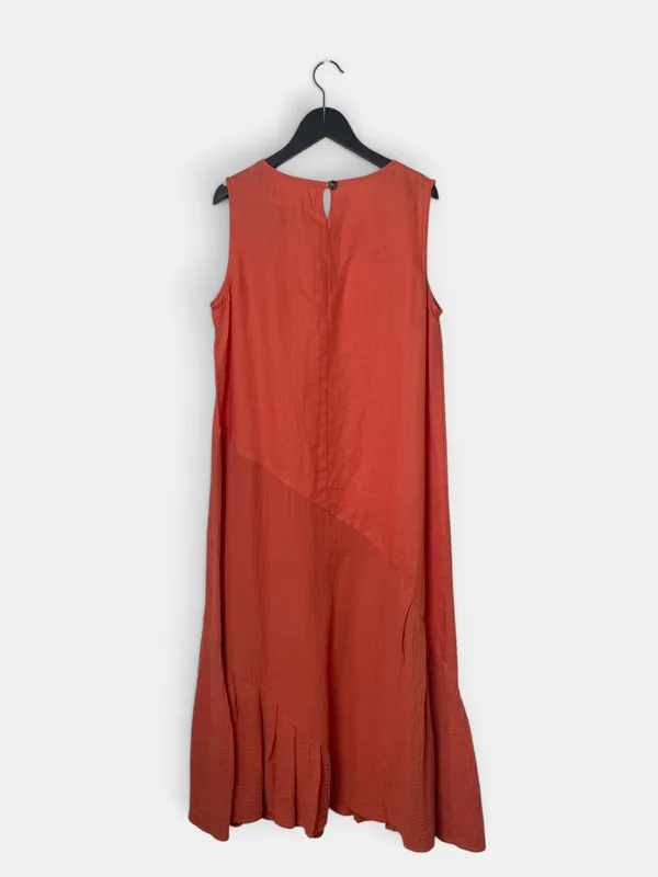 Vestido largo combinado margara shaw