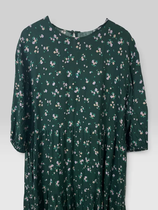 Vestido largo campesino h&m