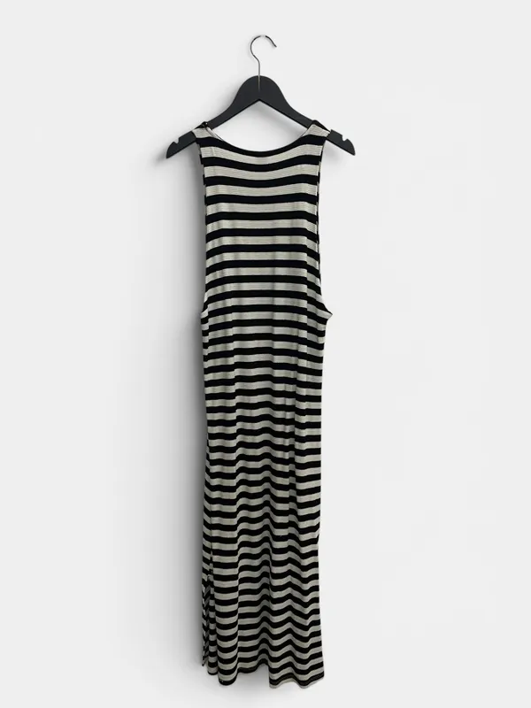 Vestido largo midi rayado hering