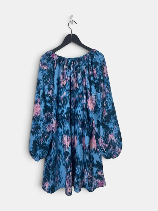 Vestido estampado manga larga corto h&m