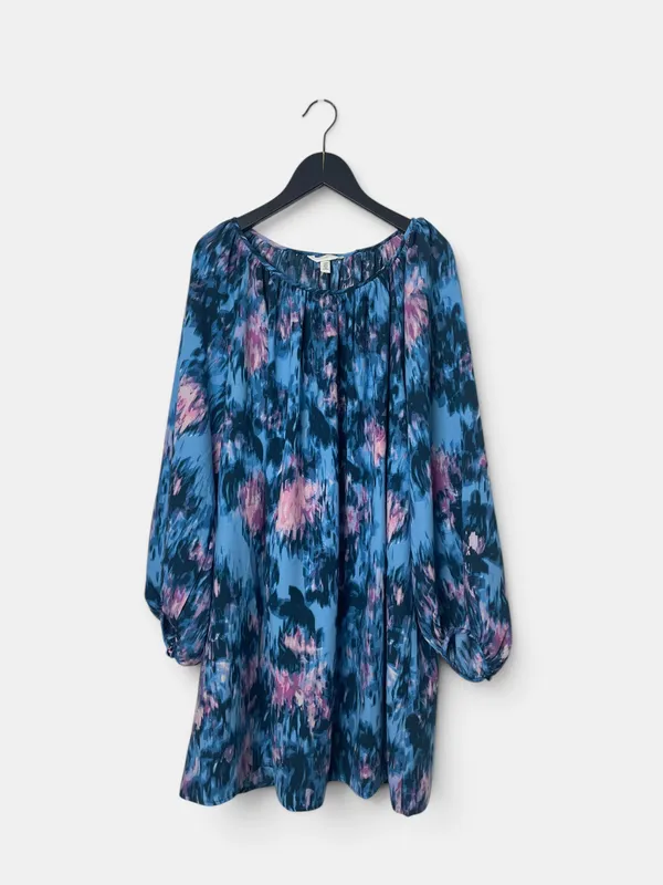 Vestido estampado manga larga corto h&m