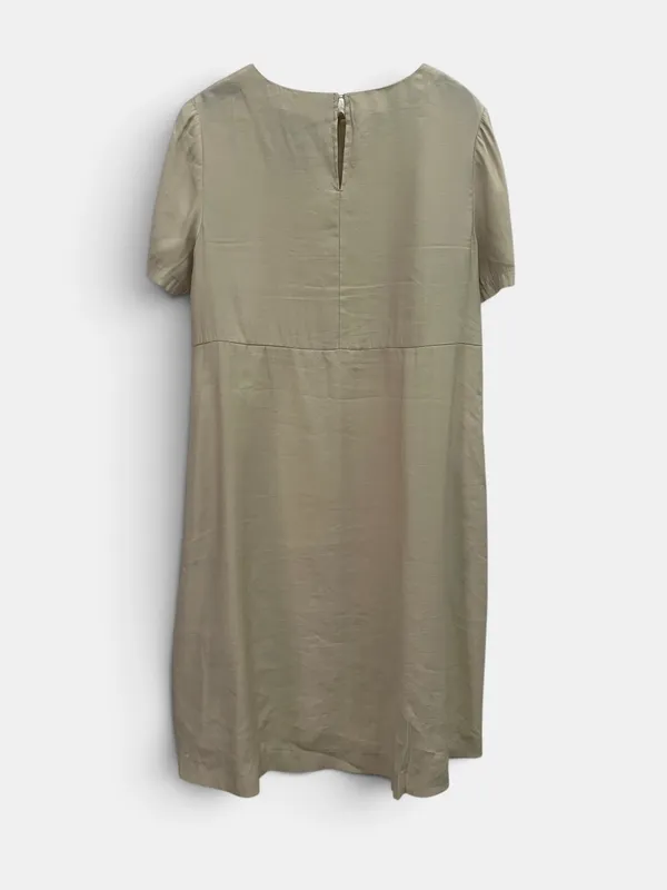 Vestido corto liso mango