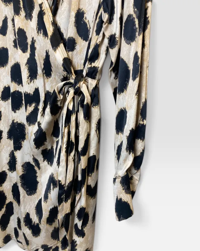 Vestido animal print h&m