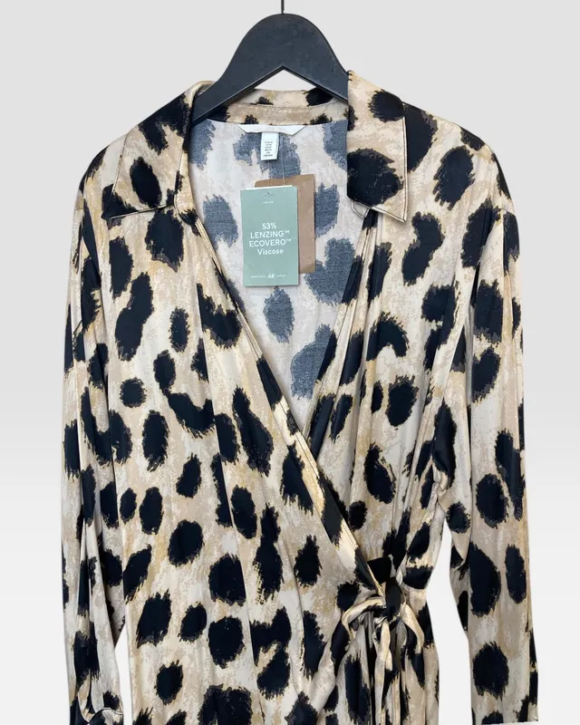 Vestido animal print h&m