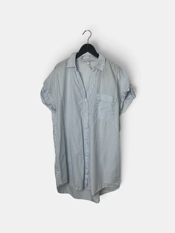 Camisa sin mangas rayada trf zara