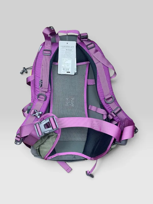 Mochila deportiva violeta gris y amarillo senterland