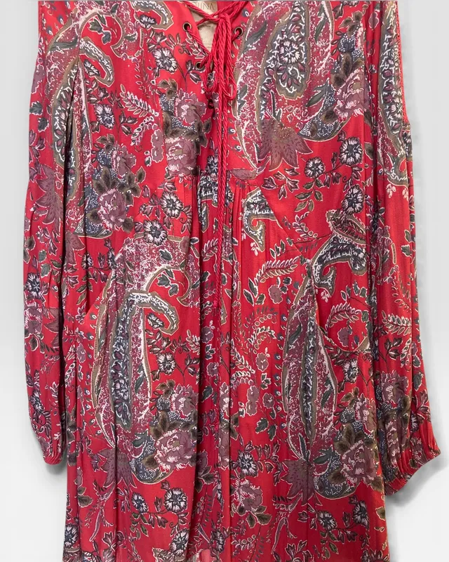 Vestido rojo arabescos free people