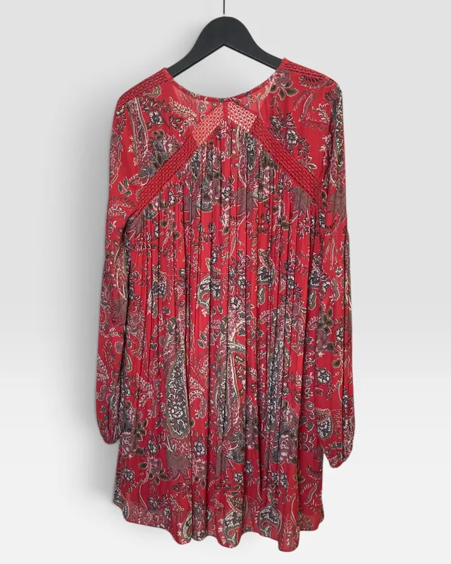 Vestido rojo arabescos free people