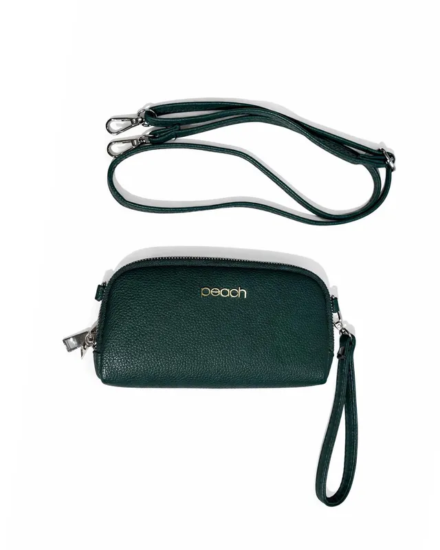 Cartera bandolera verde peach