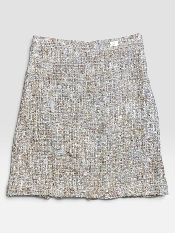 Pollera beige tweed carmen steffens