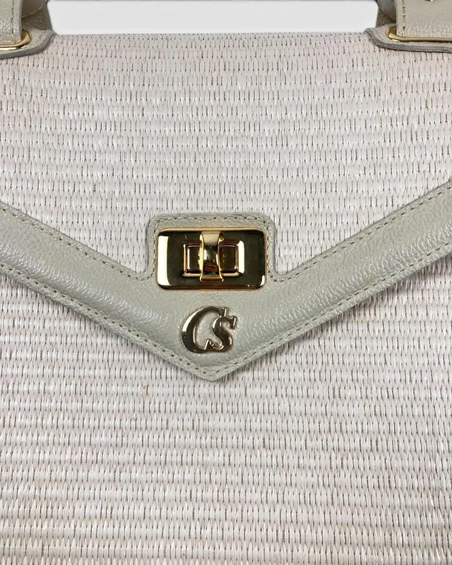 Cartera cruda grande c/mariposas carmen steffan