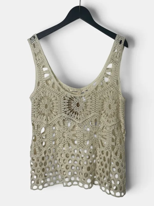 Musculosa tejida broderie umbrale