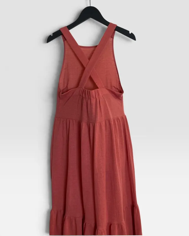 Vestido coral mango