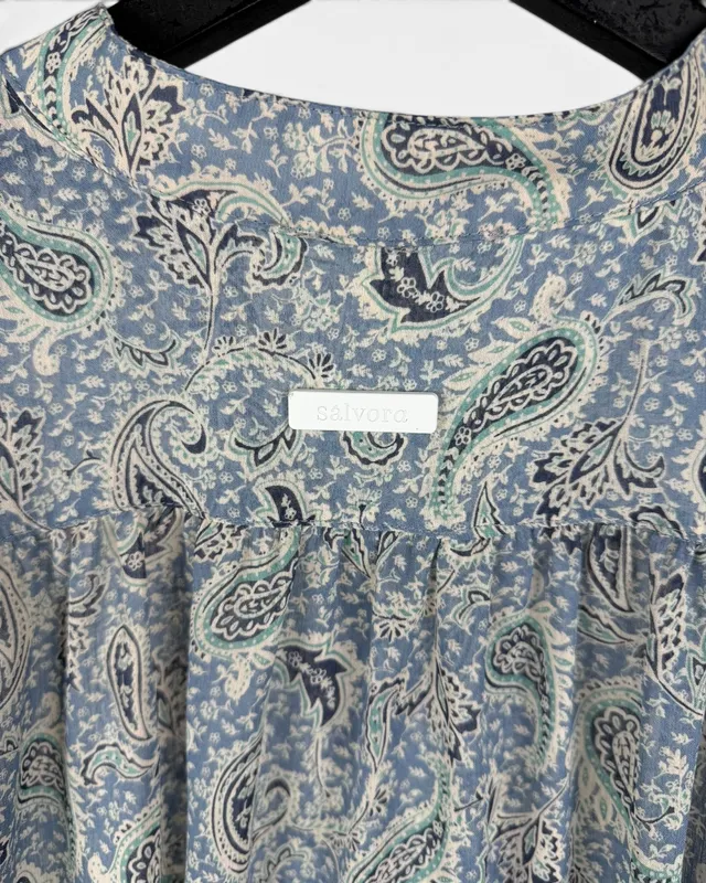 Blusa estampada gasa salvora