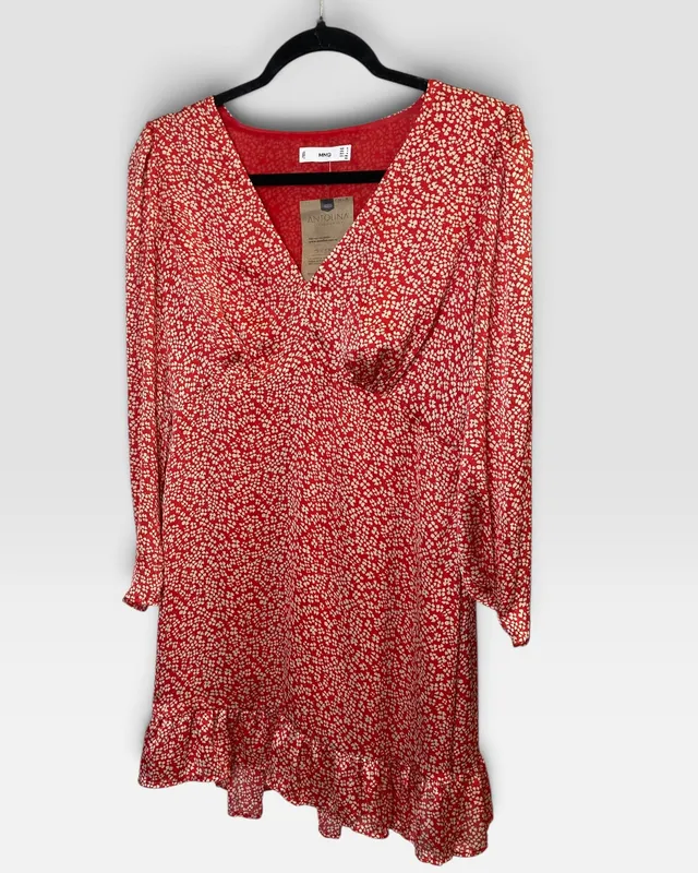 Vestido rojo mango