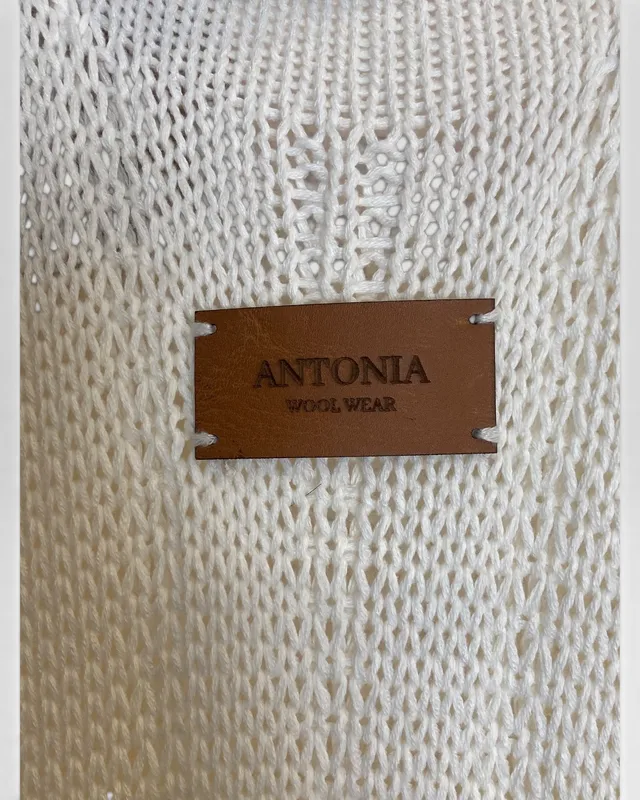 Vestido tejido blanco antonia